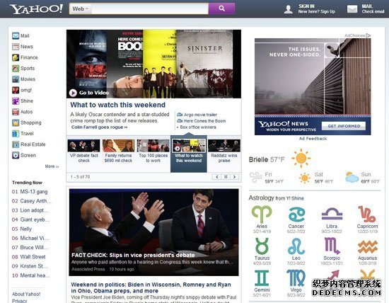 梅耶尔操刀雅虎主页改版：Yahoo!不再是紫色