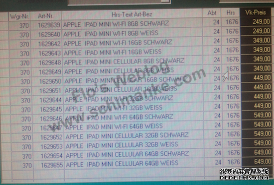 iPad Mini价格遭曝光（腾讯科技配图）